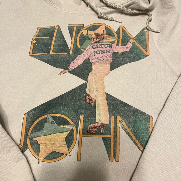 ELTON JOHN HOODIE~Medium~Farewell Yellow Brick Road Tour 2022~Sweatshirt EUC - Picture 4 of 5
